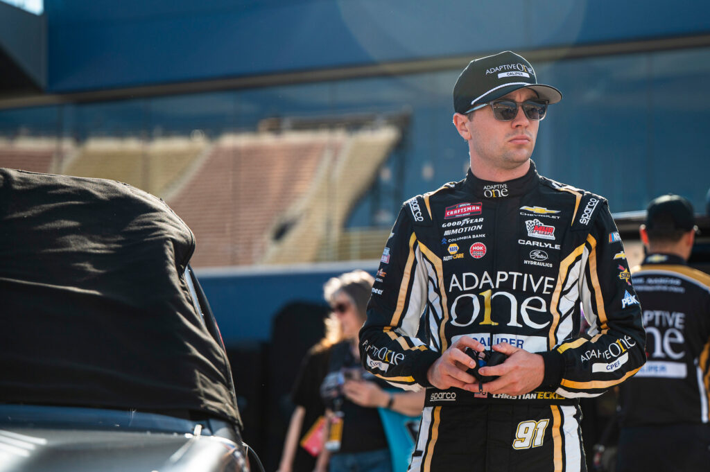 #91: Christian Eckes, McAnally Hilgemann Racing, Adaptive One Calipers Chevrolet Silverado